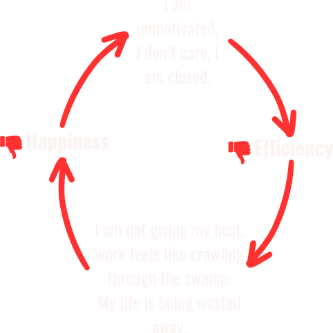 happiness efficiency negative cycle